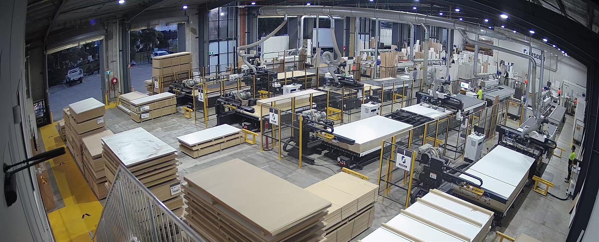 Rescom&rsquo;s automated manufacturing facility, Gold Coast &mdash; CNC machining and panel production floor
